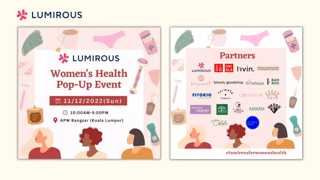LUMIROUS Women's Health Pop-Up Event_Brands
