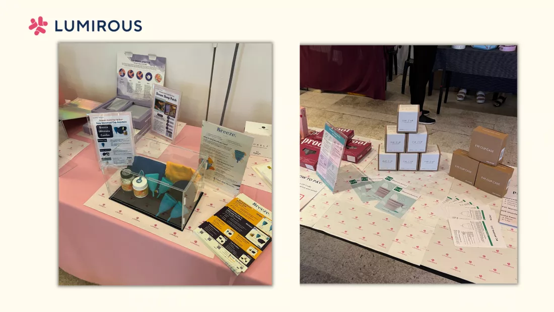 LUMIROUS Women's Health Pop-Up Event_Display Booth