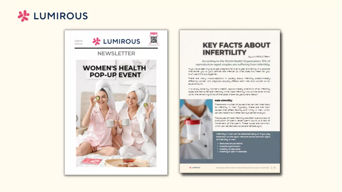 LUMIROUS Women's Health Pop-Up Event_Newsletter