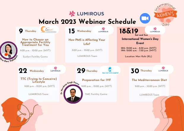 LUMIROUS March 2023 Webinar Calendar