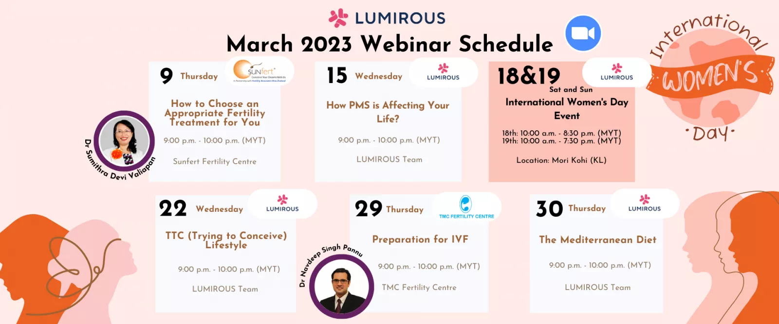 LUMIROUS March 2023 Webinar Calendar